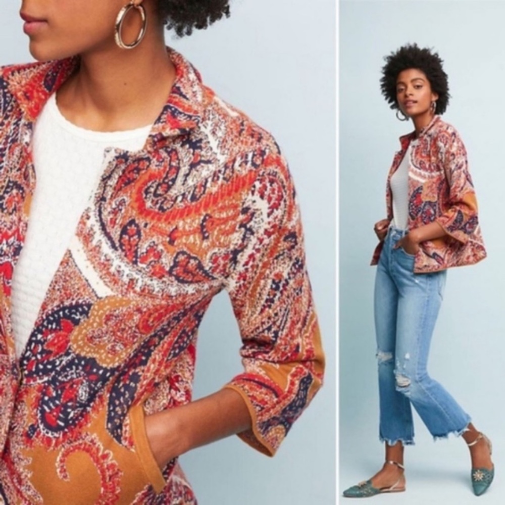 Anthropologie sweater blazer